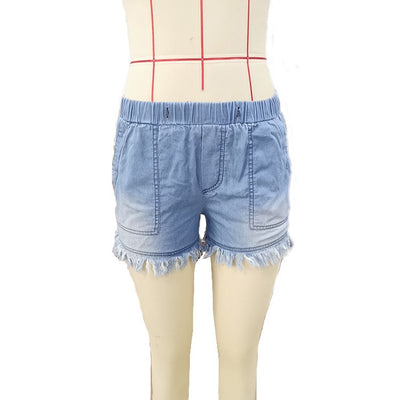Shorts Vaqueros Holgados con Flecos Elásticos - Image 18