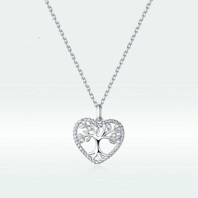 Collar de Plata S925 Corazón Elegante Estilo Europeo para Niñas - Image 6
