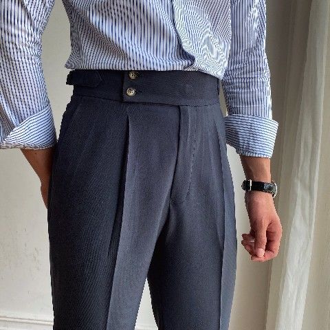 Pantalones Casuales de Cintura Alta y Corte Recto para Hombre - Image 12