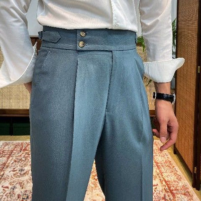 Pantalones Casuales de Cintura Alta y Corte Recto para Hombre - Image 18
