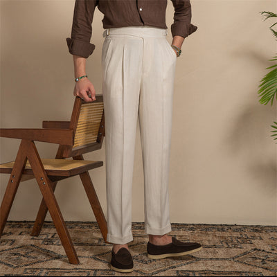 Pantalones Casuales Occidentales de Talle Alto con Silueta Fluida y Transpirable - Image 12