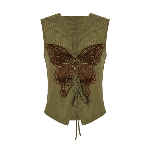 Sudadera Retro con Mariposas Bordadas y Cuello Ajustable - Image 16