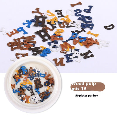 Stickers de Uñas con Flores de Pulpa de Madera - Accesorios DIY para Nail Art - Image 28