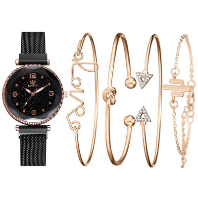 Reloj de Pulsera Mujer Cielo Estrellado con Cierre Magnético - Pulsera Fashion con Números Romanos - Image 14