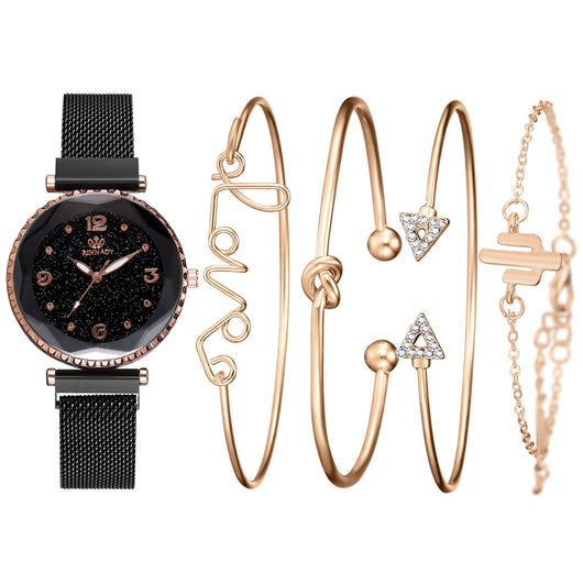 Reloj de Pulsera Mujer Cielo Estrellado con Cierre Magnético - Pulsera Fashion con Números Romanos - Image 14