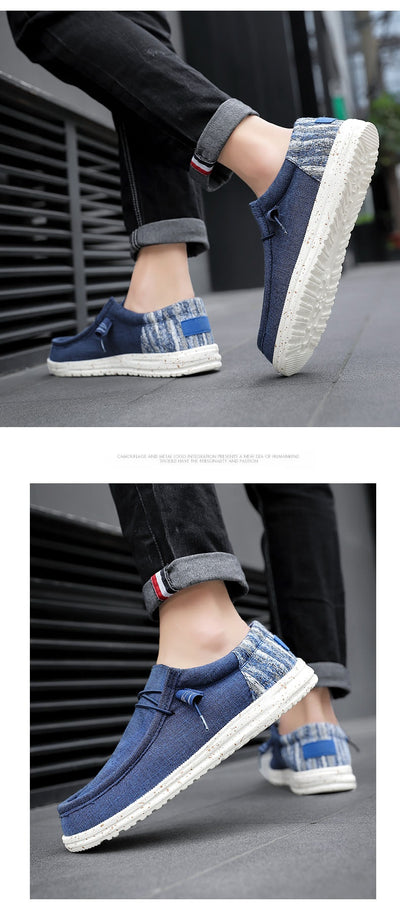 Zapatos Casuales de Lona Transpirable con Diseño Patchwork para Hombre - Image 14