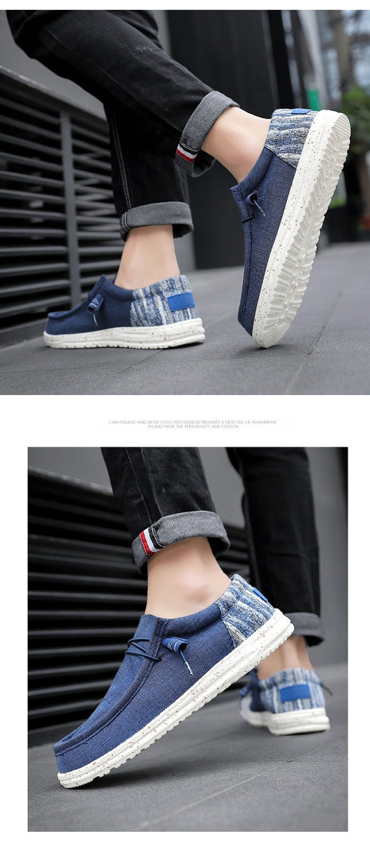 Zapatos Casuales de Lona Transpirable con Diseño Patchwork para Hombre - Image 14