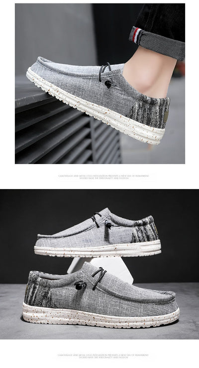 Zapatos Casuales de Lona Transpirable con Diseño Patchwork para Hombre - Image 15