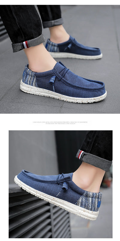 Zapatos Casuales de Lona Transpirable con Diseño Patchwork para Hombre - Image 17