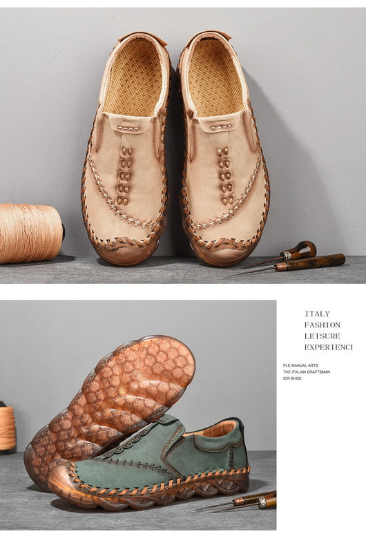 Zapatos Casuales Slip-on de Cuero Reforzado Premium - Image 47
