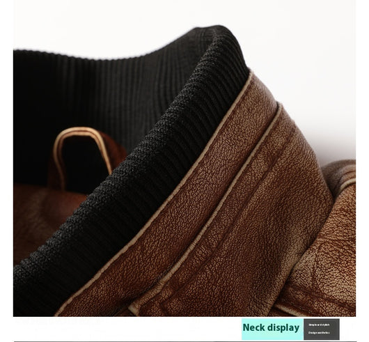 Abrigo de Cuero PU Grueso para Hombre - Estilo Casual Moderno - Image 16