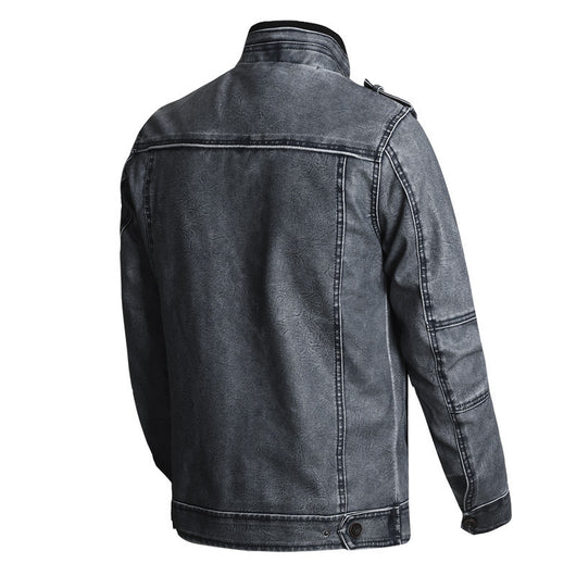 Abrigo de Cuero PU Grueso para Hombre - Estilo Casual Moderno - Image 18