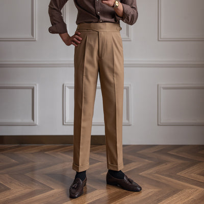 Pantalón Casual de Cintura Alta Recto para Hombre - Image 8