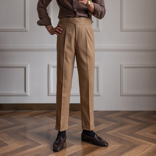 Pantalón Casual de Cintura Alta Recto para Hombre - Image 8