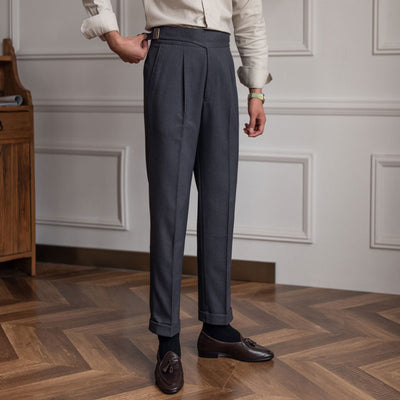 Pantalón Casual de Cintura Alta Recto para Hombre - Image 11