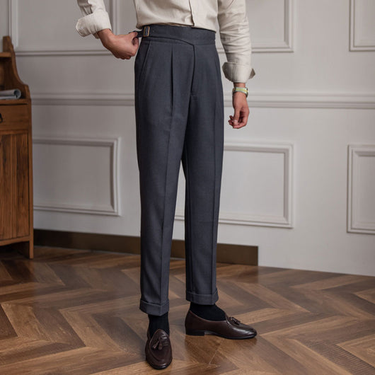 Pantalón Casual de Cintura Alta Recto para Hombre - Image 11
