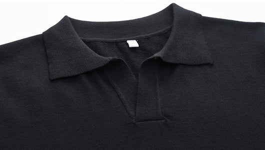 Polo Sin Botones de Punto Ligero Manga Corta para Hombre - Image 6