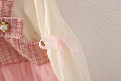 Vestido Falda Princesa Coreana Niña Primavera Otoño Estilo Dos Piezas con Tirantes - Image 18