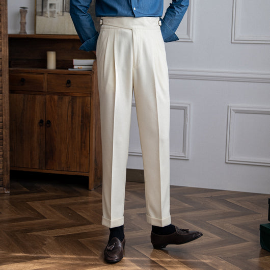 Pantalones Retro Británicos Versátiles para Hombre - Image 13