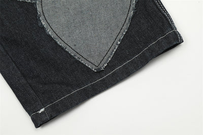 Pantalones Vaqueros Rectos con Parches de Contraste para Hombre - Image 26