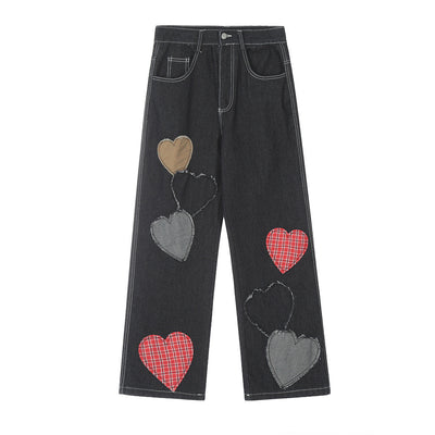 Pantalones Vaqueros Rectos con Parches de Contraste para Hombre - Image 27