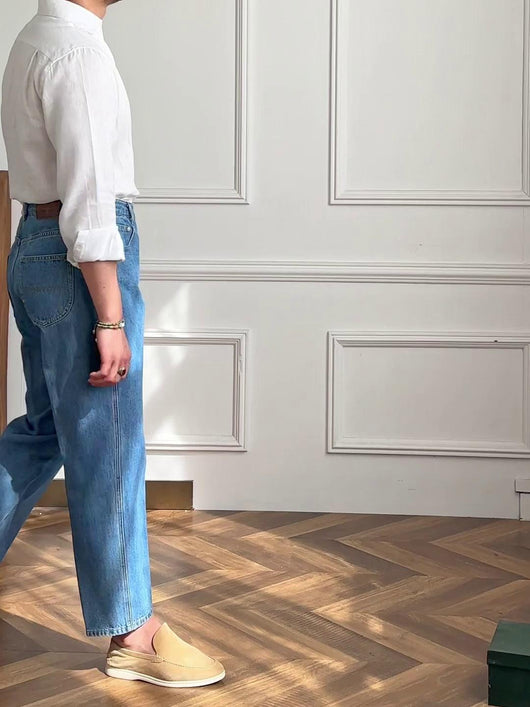 Pantalón Vaquero Cintura Alta Recto Estilo Japonés - Image 9
