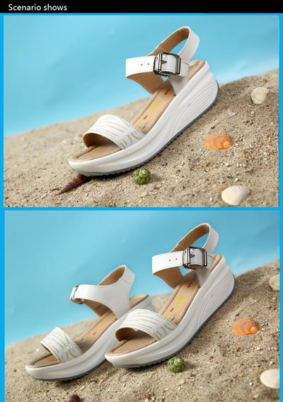 Sandalias de Cuero con Tacón Plano Cómodo - Image 12