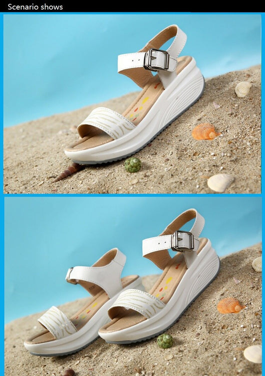 Sandalias de Cuero con Tacón Plano Cómodo - Image 12