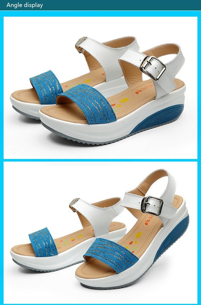 Sandalias de Cuero con Tacón Plano Cómodo - Image 24