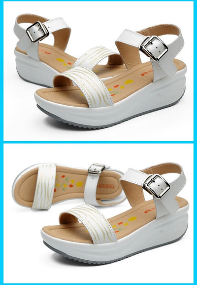 Sandalias de Cuero con Tacón Plano Cómodo - Image 25