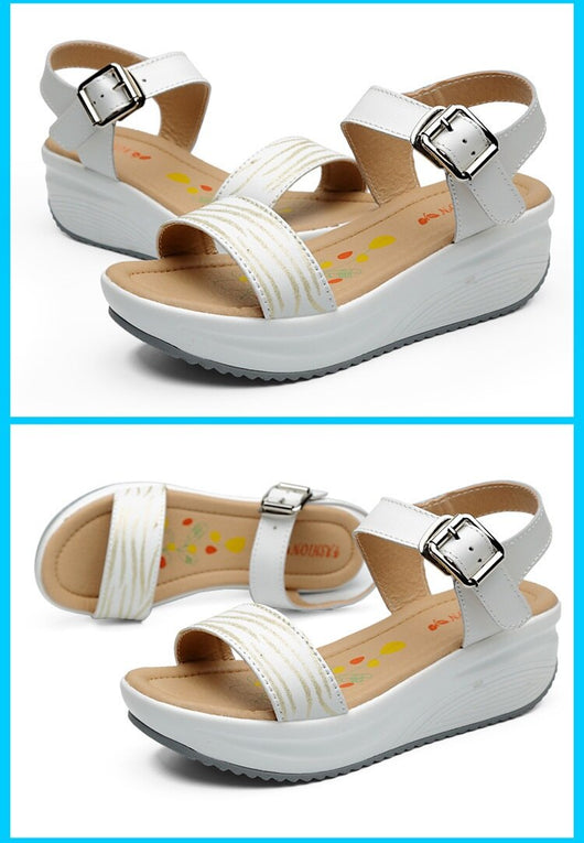 Sandalias de Cuero con Tacón Plano Cómodo - Image 25