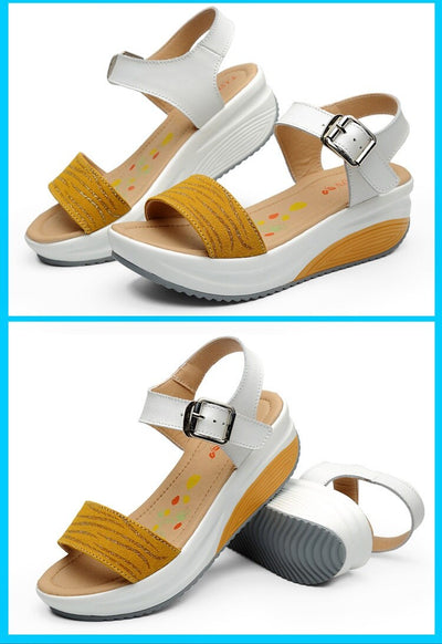 Sandalias de Cuero con Tacón Plano Cómodo - Image 26