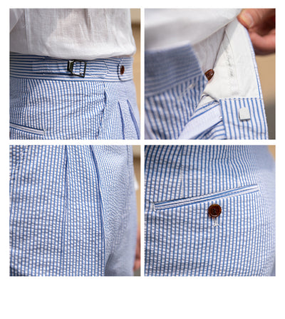 Shorts Seersucker a Rayas - Cómodos y Transpirables - Image 11