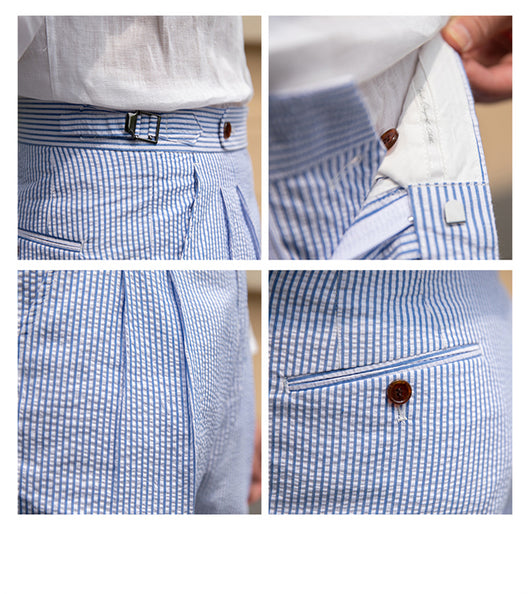 Shorts Seersucker a Rayas - Cómodos y Transpirables - Image 11
