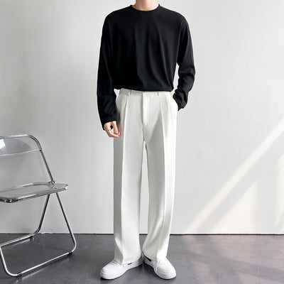 Pantalones Anchos Holgados para Hombre - Corte Recto Elegante Primavera Verano - Image 8