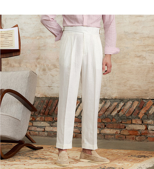 Pantalón Recto de Talle Alto en Tencel Algodón - Cómodo y Transpirable - Image 25