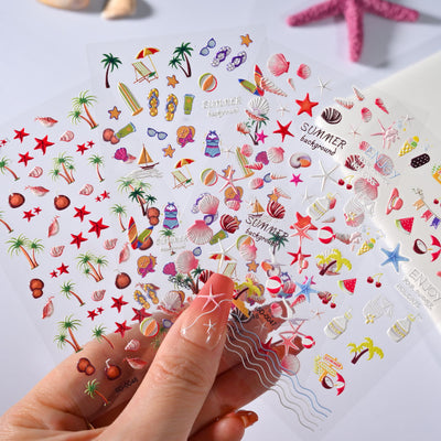 Pegatinas de Uñas 5D Relieve Oceano y Viento - Image 12