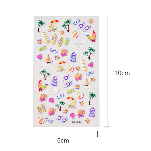 Pegatinas de Uñas 5D Relieve Oceano y Viento - Image 14