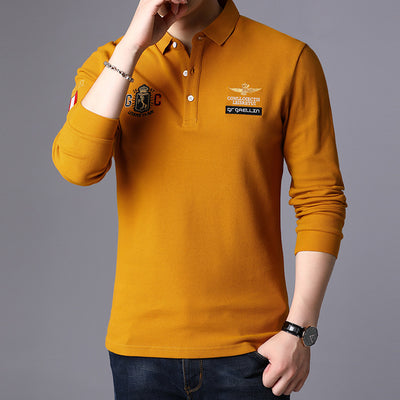 Camiseta Casual de Manga Larga con Cuello para Hombre - Image 10