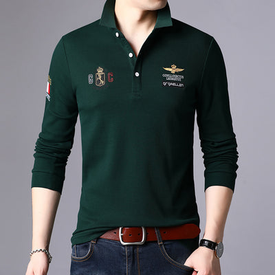 Camiseta Casual de Manga Larga con Cuello para Hombre - Image 12