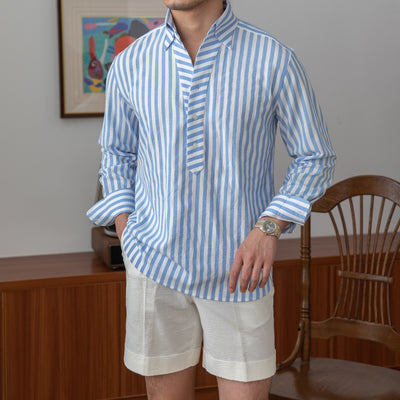 Camisa de Manga Larga Transpirable con Rayas Seersucker - Image 12