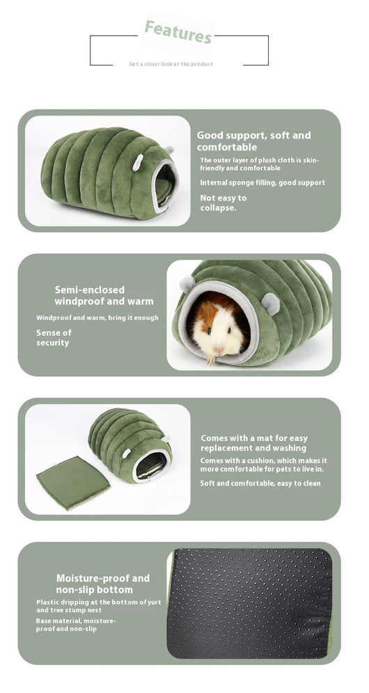 Cama Semiencerrada para Mascotas de Algodón - Nido Cálido Protector - Image 28