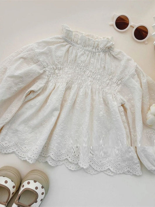 Blusa Infantil de Encaje Princesa Manga Larga - Image 13