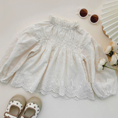Blusa Infantil de Encaje Princesa Manga Larga - Image 15