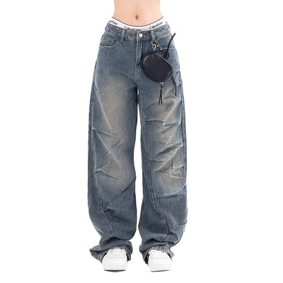 Jeans Rotos Plisados Irregular Unisex - Image 27