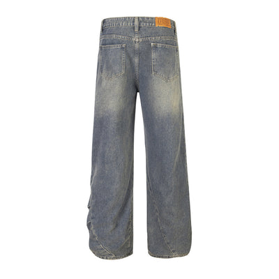 Jeans Rotos Plisados Irregular Unisex - Image 30