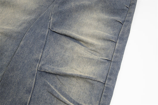 Jeans Rotos Plisados Irregular Unisex - Image 31