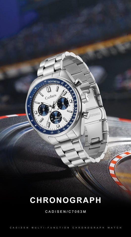 Reloj de Cuarzo Multifunción Tres Esferas Resistente al Agua para Hombre - Image 7