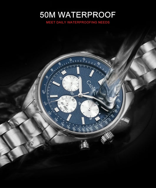 Reloj de Cuarzo Multifunción Tres Esferas Resistente al Agua para Hombre - Image 8