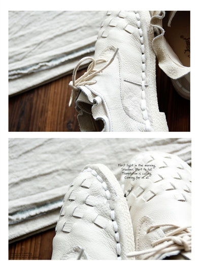 Zapatos de Cuero Genuino con Estilo Retro Artístico para Mujer - Image 7
